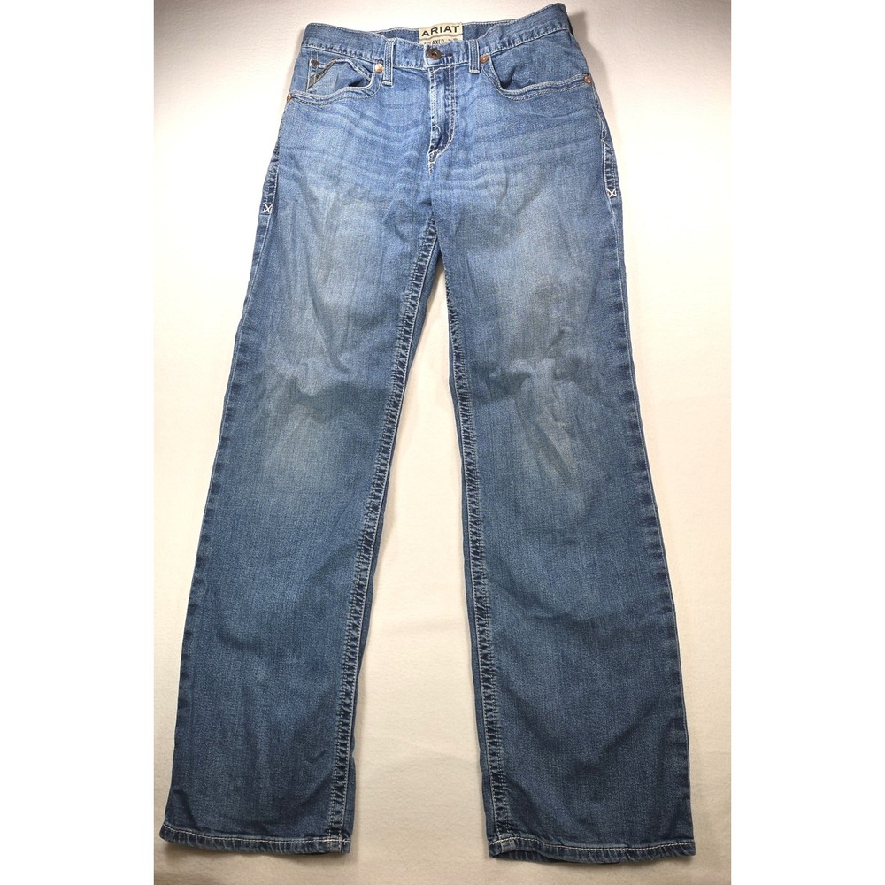 Ariat M4 Relaxed Boot Cut Mens Jeans 32x36 Medium Wash Denim Western Workwear